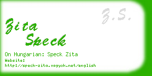 zita speck business card